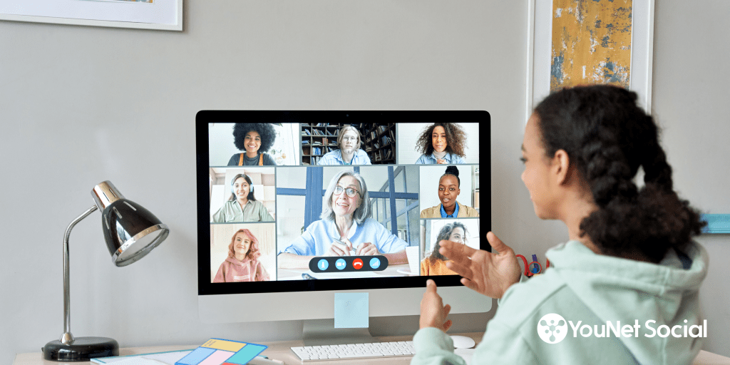 the images showcase social features - virtual classroom works for online learning
